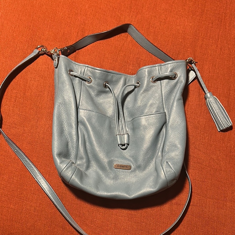 Guess Blue Shoulder Bag with Tassel Detail